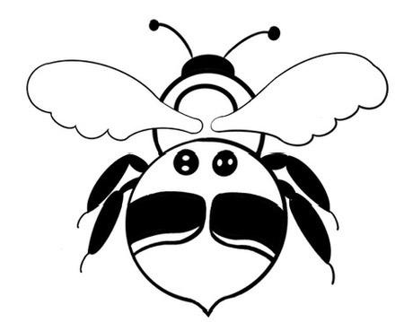 Hand drawn bee